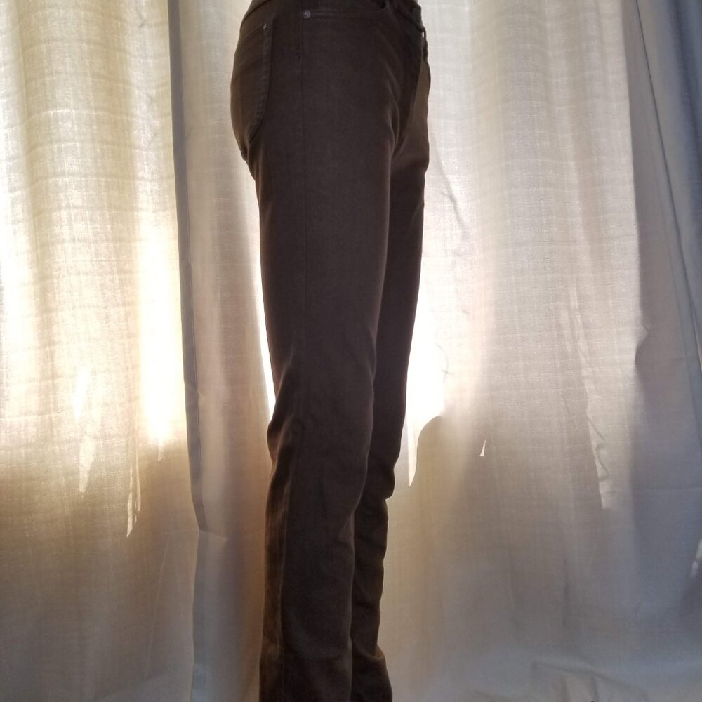 Brown Mid-Rise Skinny Designer Jeans by Maison Martin Margiela Monochrome - Picture 3 of 15
